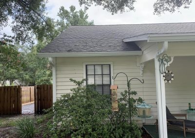 A house with an asphalt shingle roof